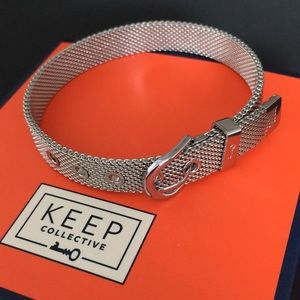 New in box KEEP Collective Silver Mesh Bracelet